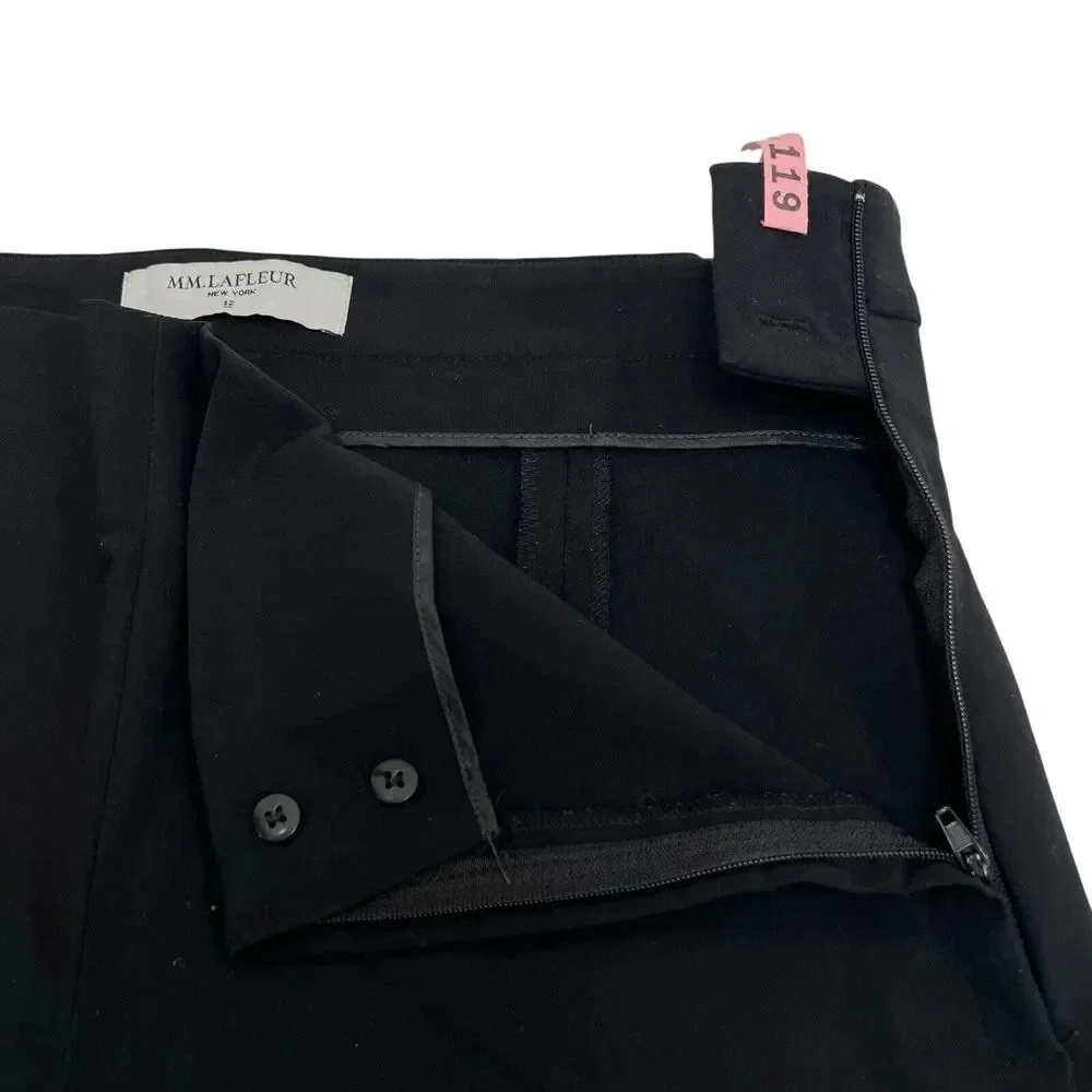 MM Lafleur Lakeside Powerstretch The Foster Pants Straight Leg Black Women’s 12
